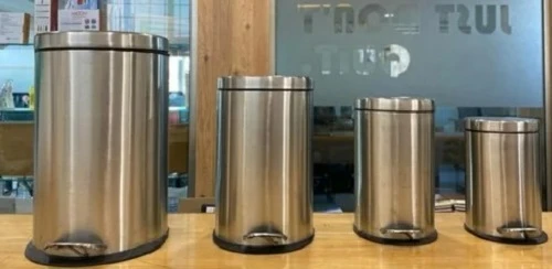 Compact Stainless Steel Pedal Bins for Tight Spaces