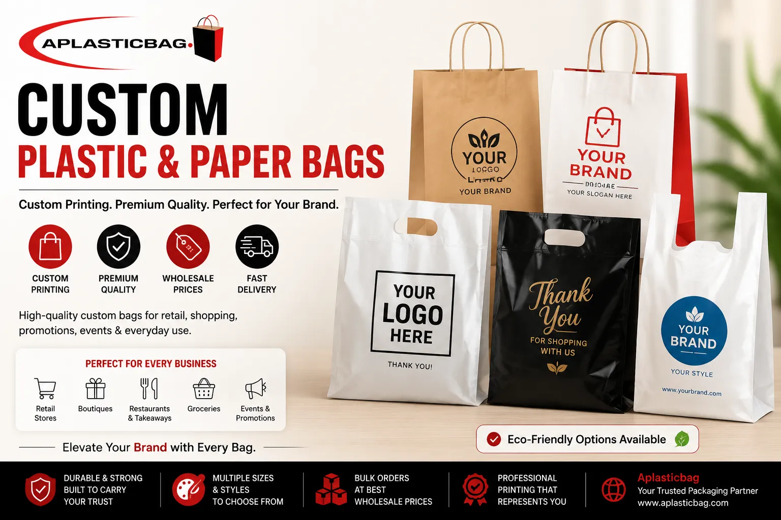 Looking for Custom Plastic Bags with Personalized & Branded Packaging Solutions?