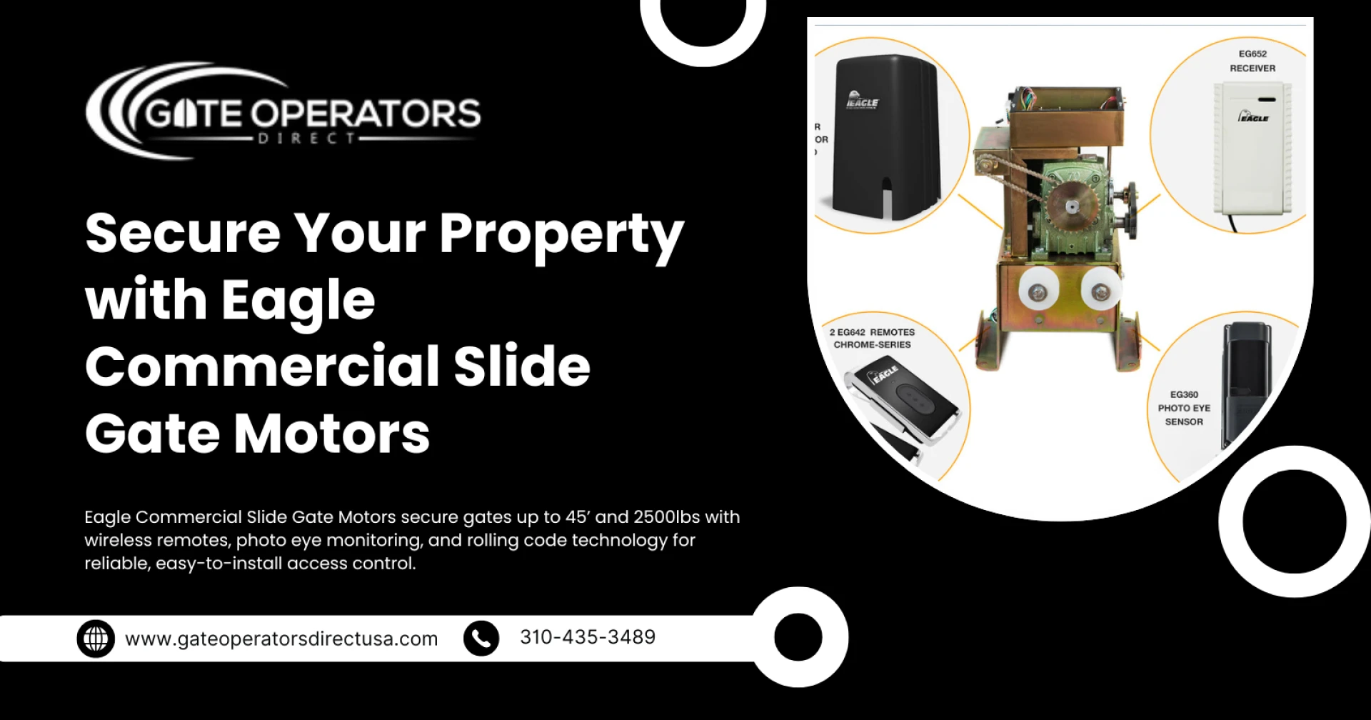 Explore Eagle Gate Operators: Swing, Slide, and Chrome Series