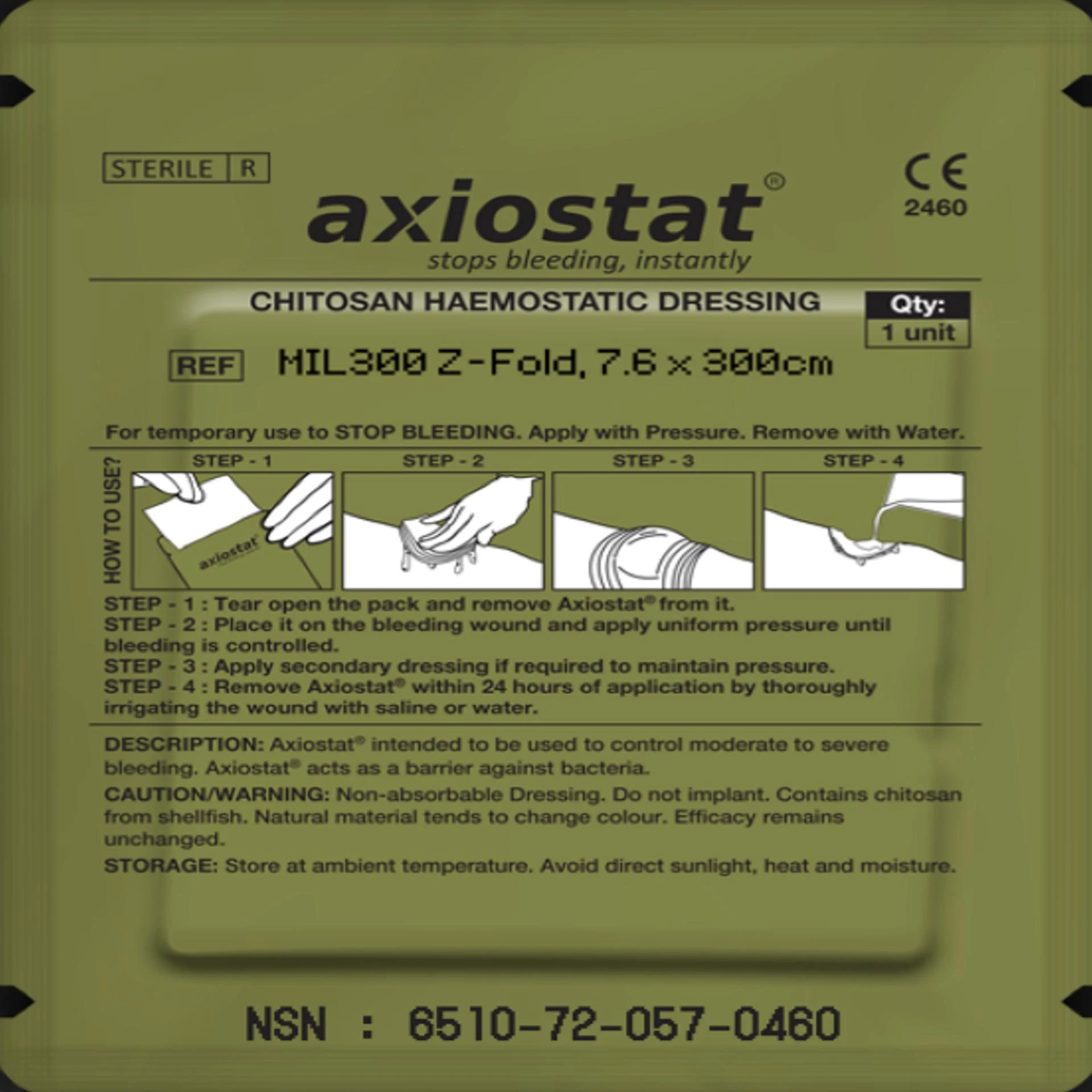 Axiostat MIL300 Z Fold: Advanced Hemostatic Solution for Severe Bleeding Control