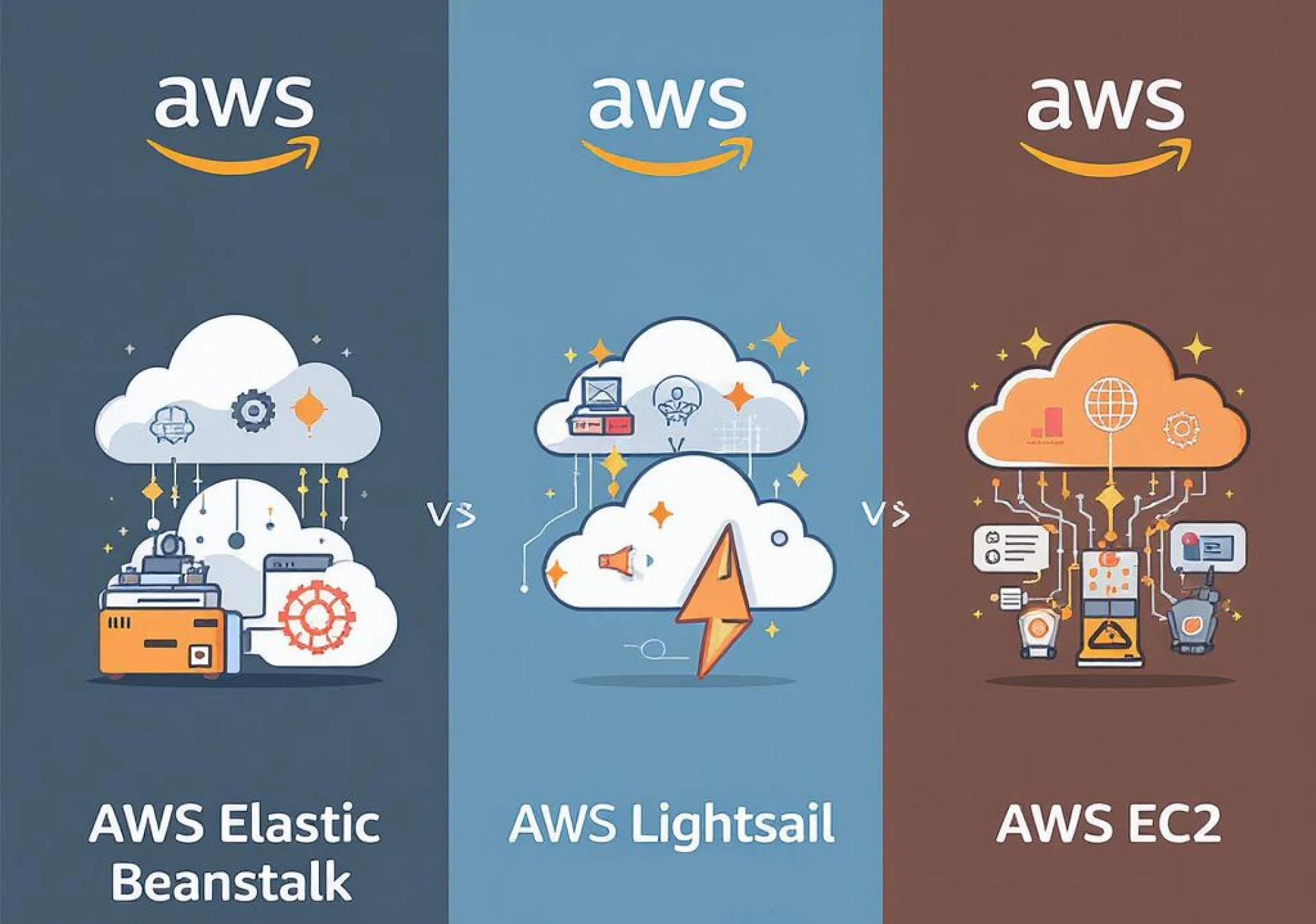 AWS Elastic Beanstalk vs AWS Lightsail vs AWS EC2: In-Depth Comparison