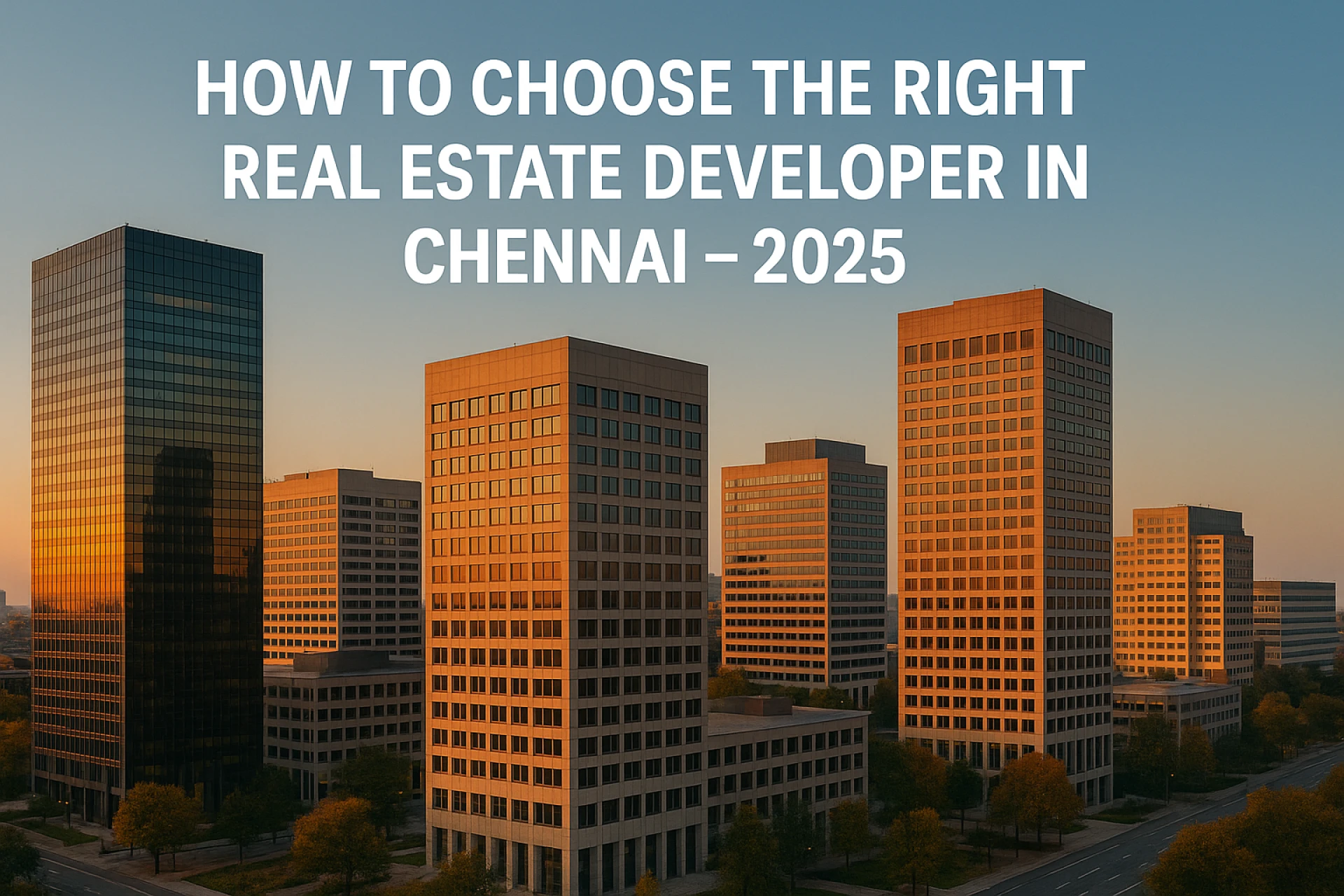 How to Choose the Right Real Estate Developer in Chennai – 2025 