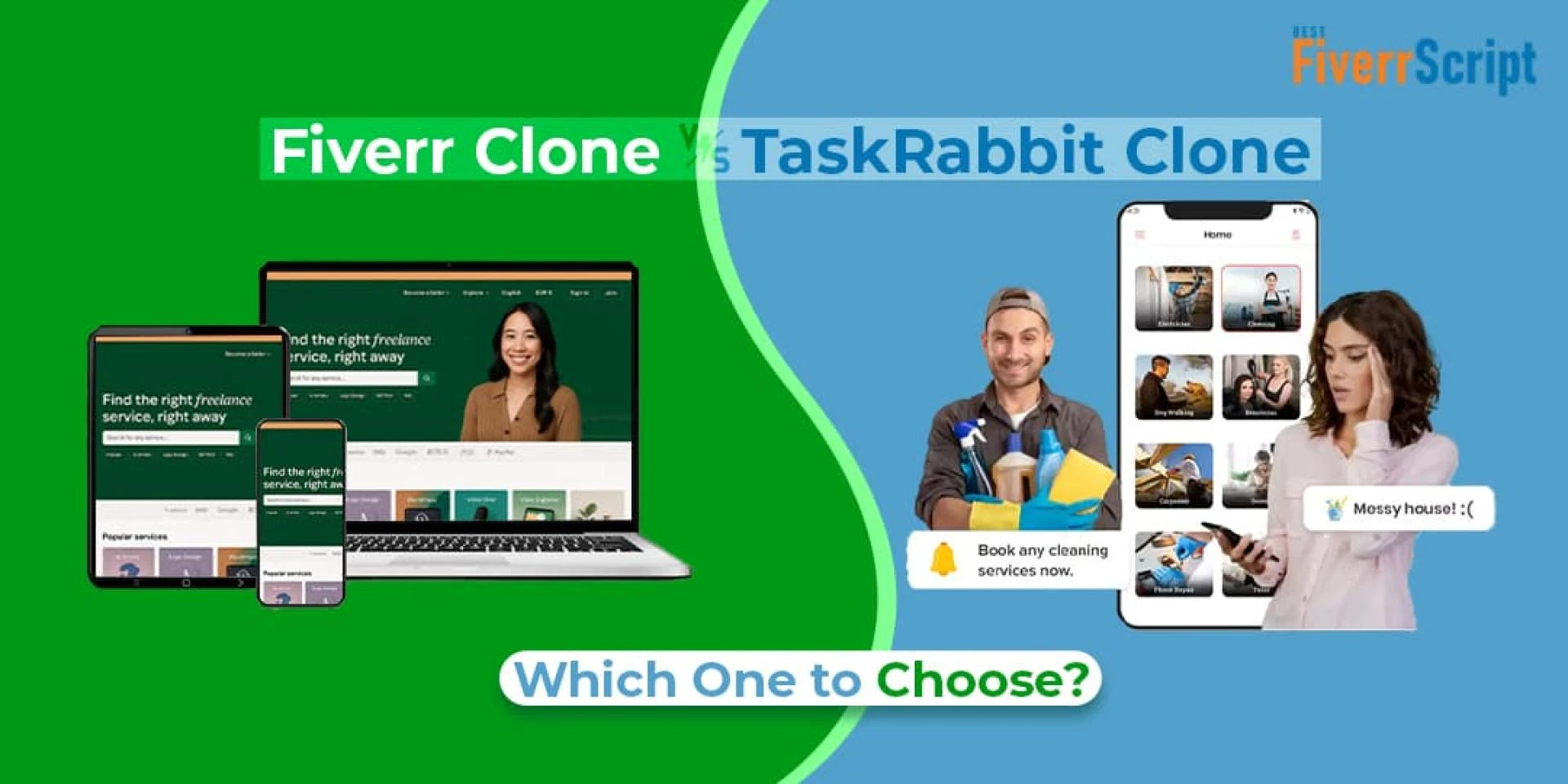 Fiverr Clone Vs. TaskRabbit Clone – Which One to Choose?