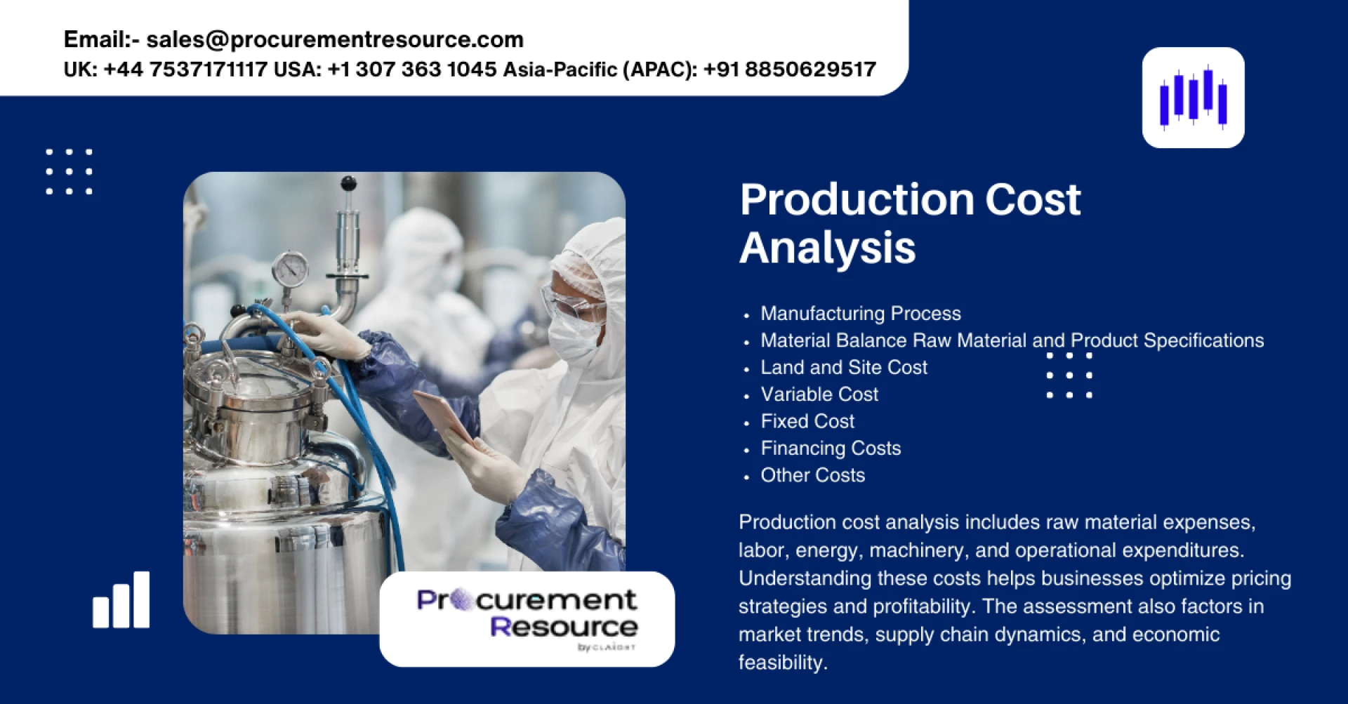 Guanfacine Production Cost Report by Procurement Resource