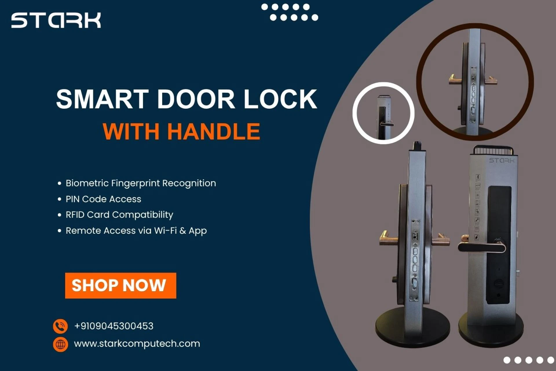 Enhance Your Home Security with a Smart Door Lock with Handle – Powered by Stark Computech