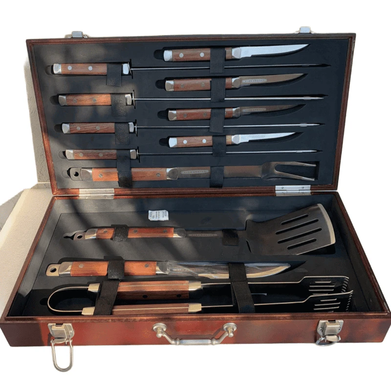 Just picked up this Glen Canyon 12-Piece BBQ Tool Set with Rosewood Handles — anyone else use this?