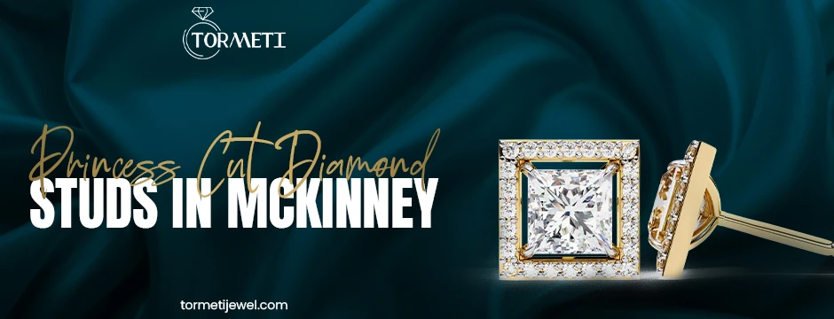 Princess Cut Diamond Studs in McKinney Elegant Essentials from Tormeti Jewelry