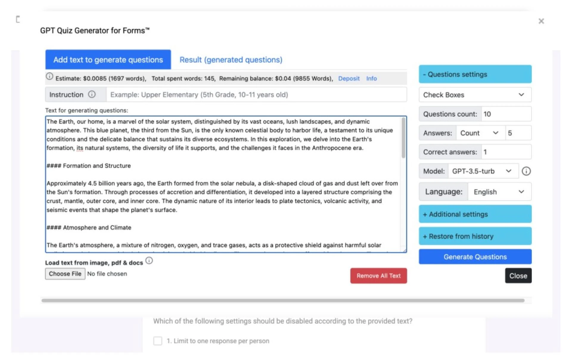 AI Question Generator Free