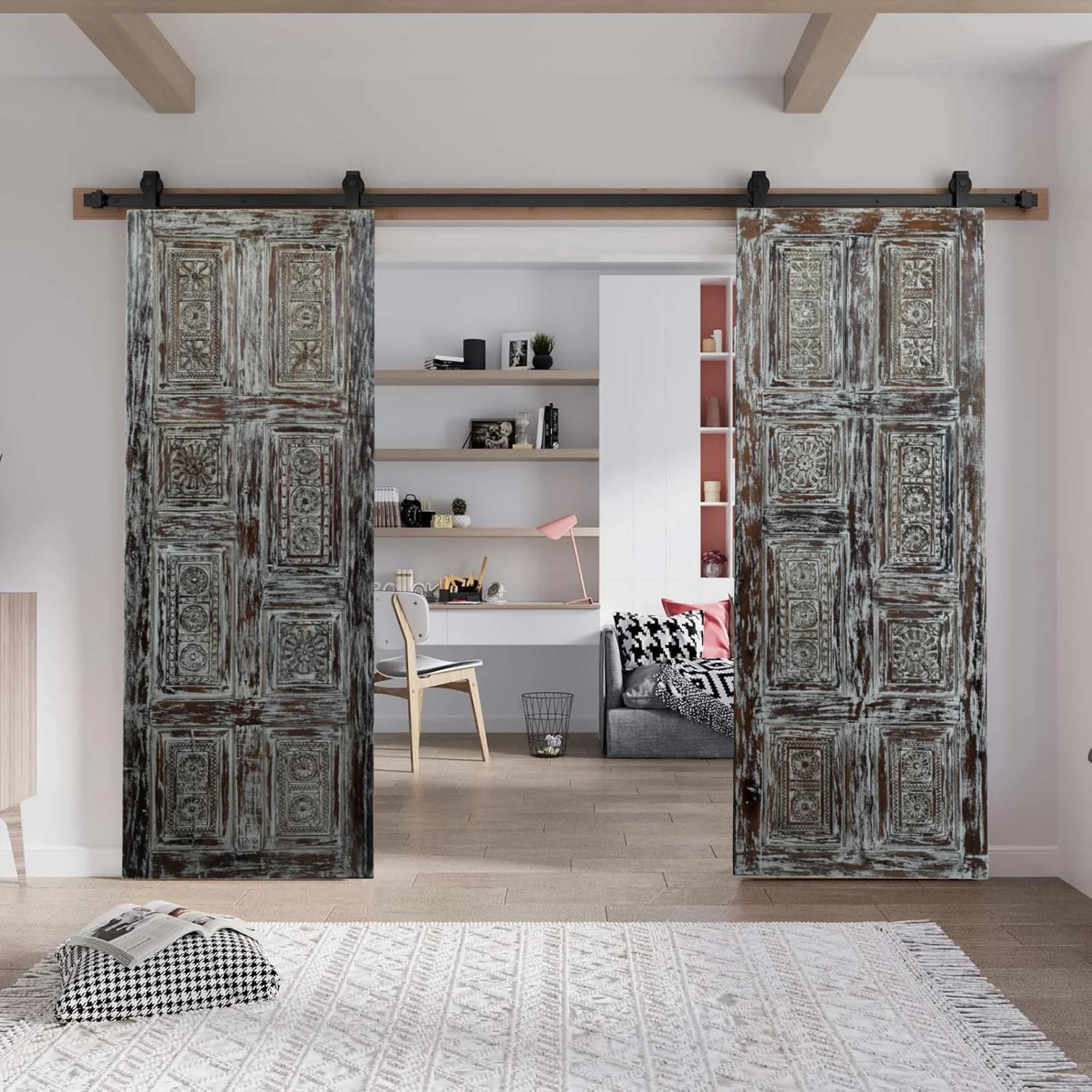 Eclectic Bohemian Ranch Farmhouse Decor: The Art of Rustic Carved Doors