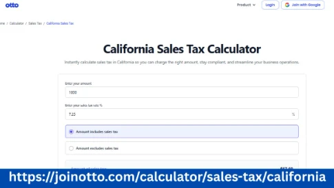 Otto AI Tool: California Sales Tax Calculator for Accuracy