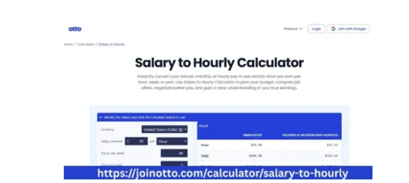 Salary to Hourly Calculator for Accurate Income Breakdown by Otto AI