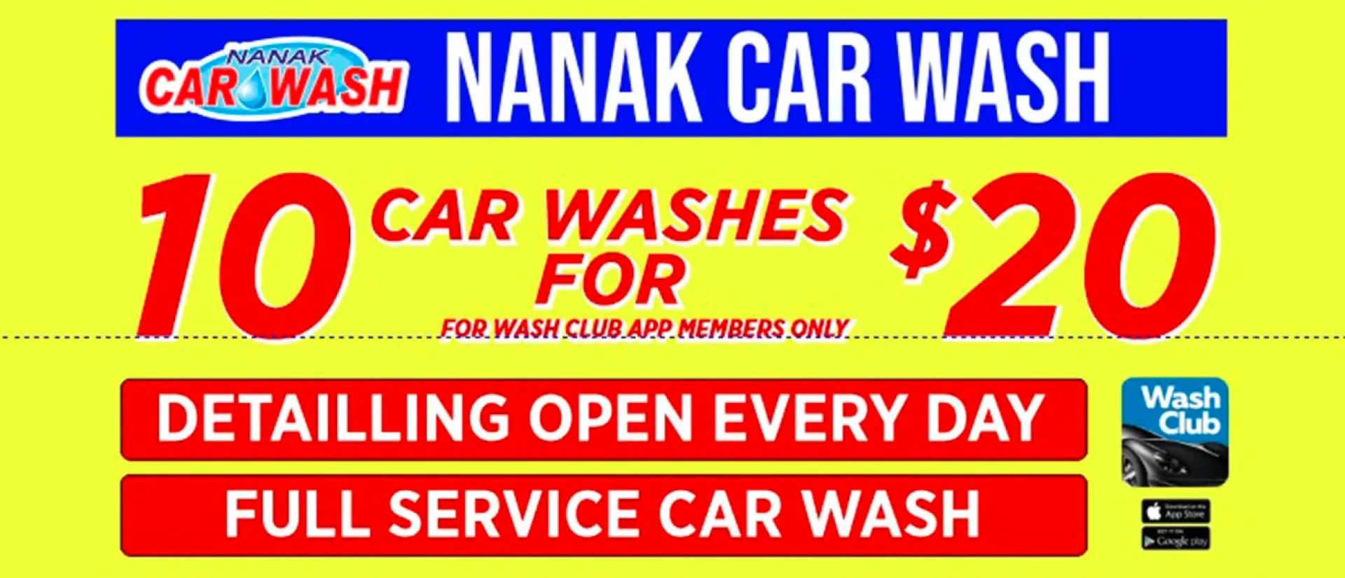 Get 10 Car Washes for $20 -Nanak Car Wash Rolls Out Exciting Offer