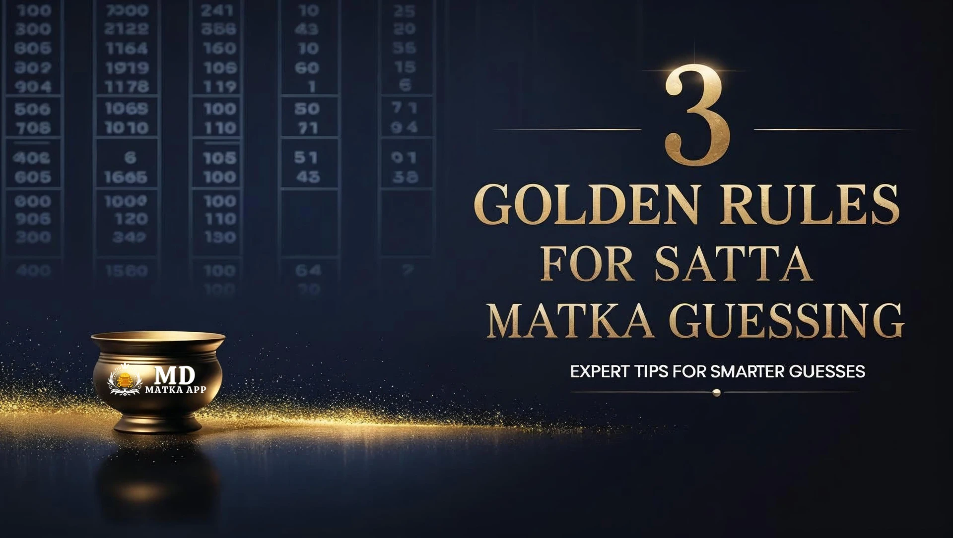Satta Matka Guessing Secrets: 3 Golden Rules You Must Use 