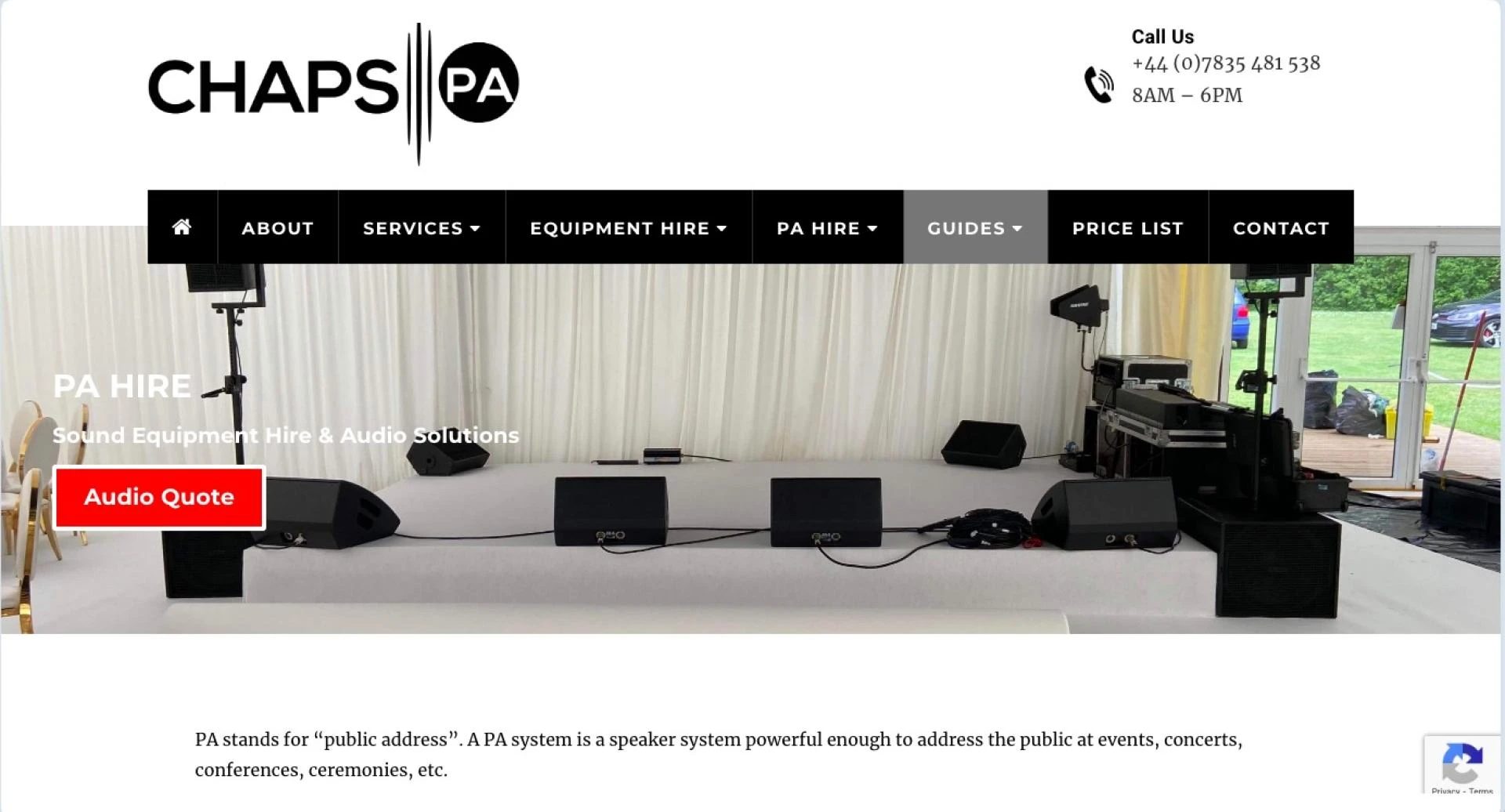 Event Ready Sound Hire and Audio Equipment Across London