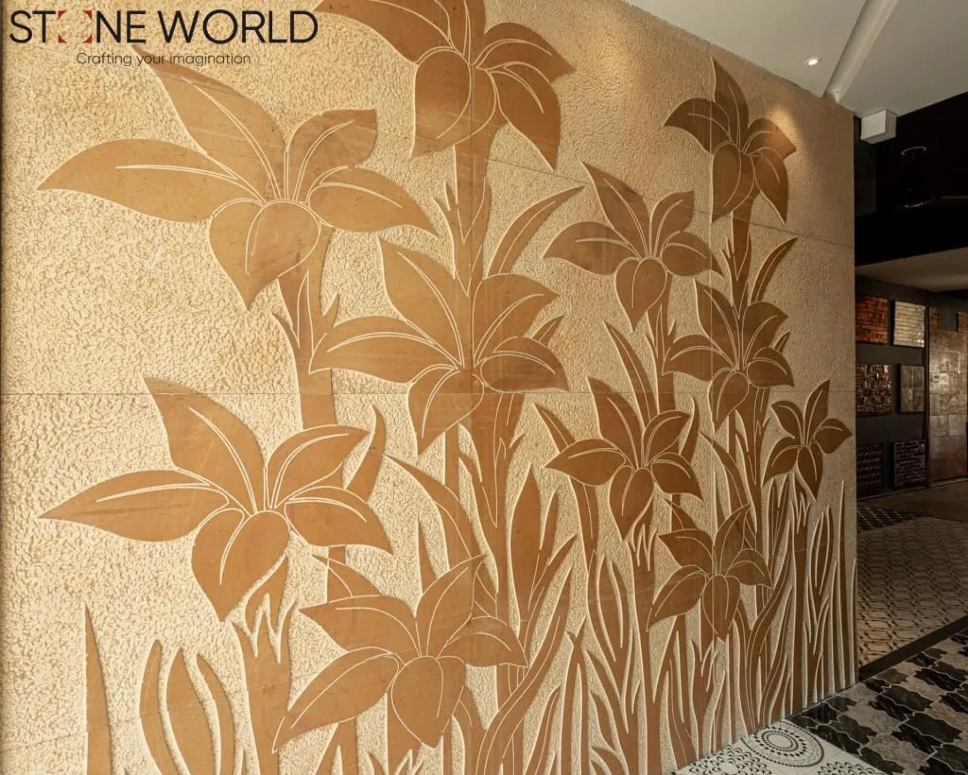 Artistic Stone Wall Murals For Interiors crafted with precision and artistic flair