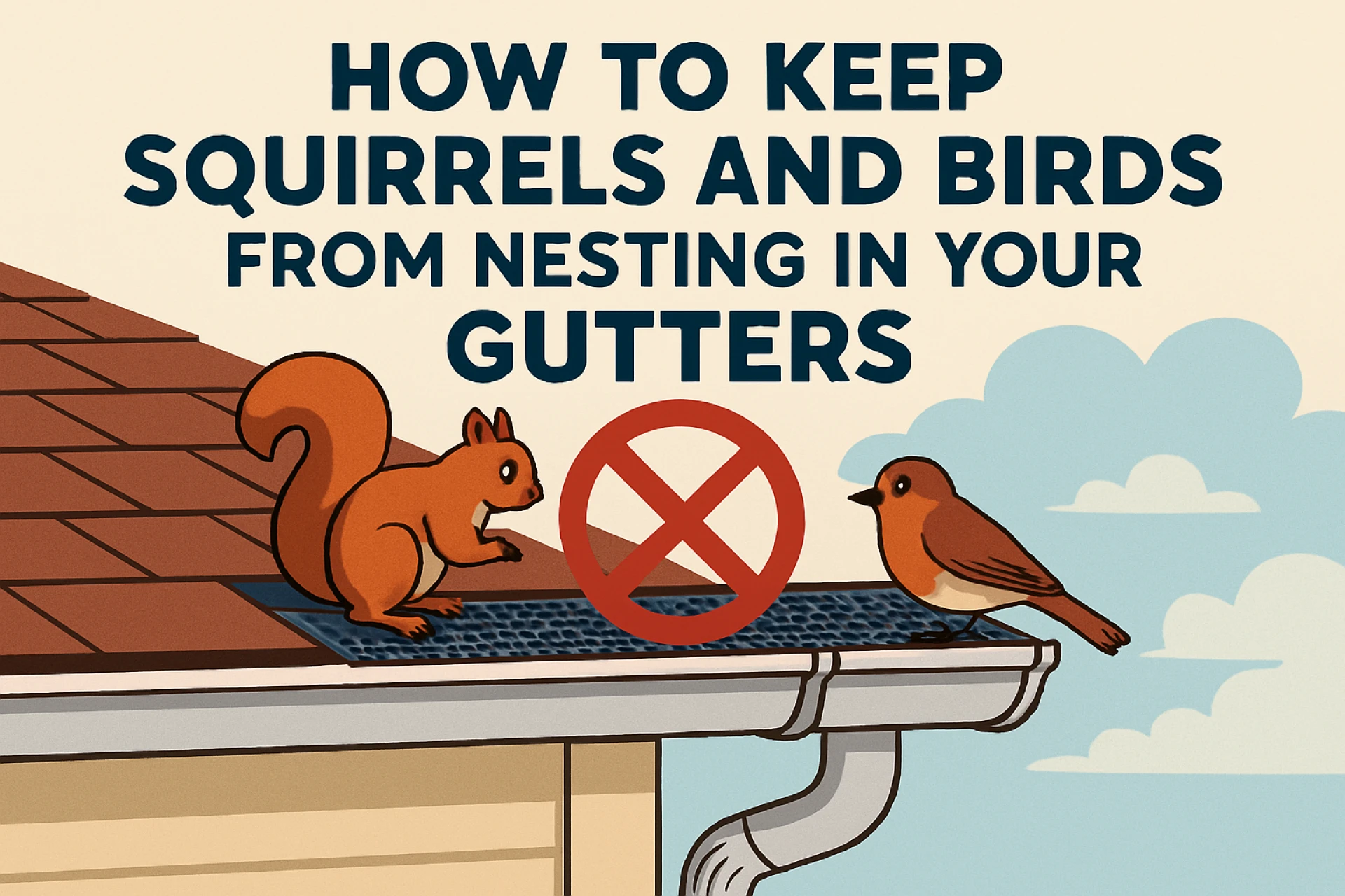 How to Keep Squirrels and Birds from Nesting in Your Gutters