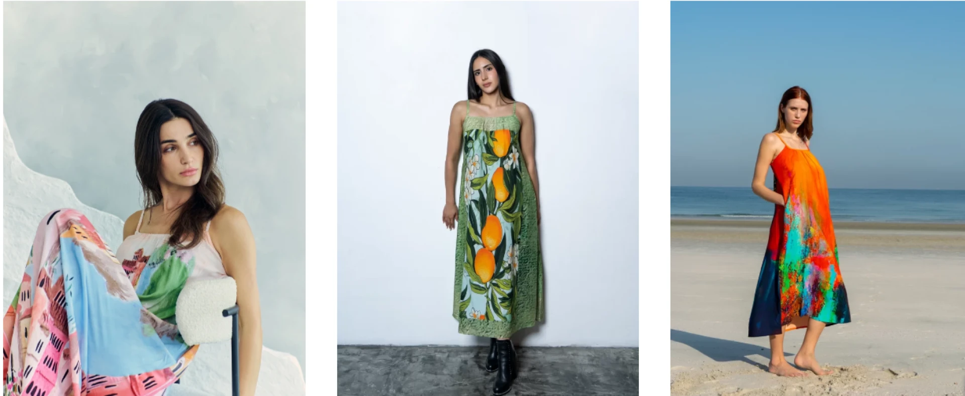 Golden Hour: Embracing Timeless Style with the Orange Print Vintage Spaghetti Strap Maxi Dress