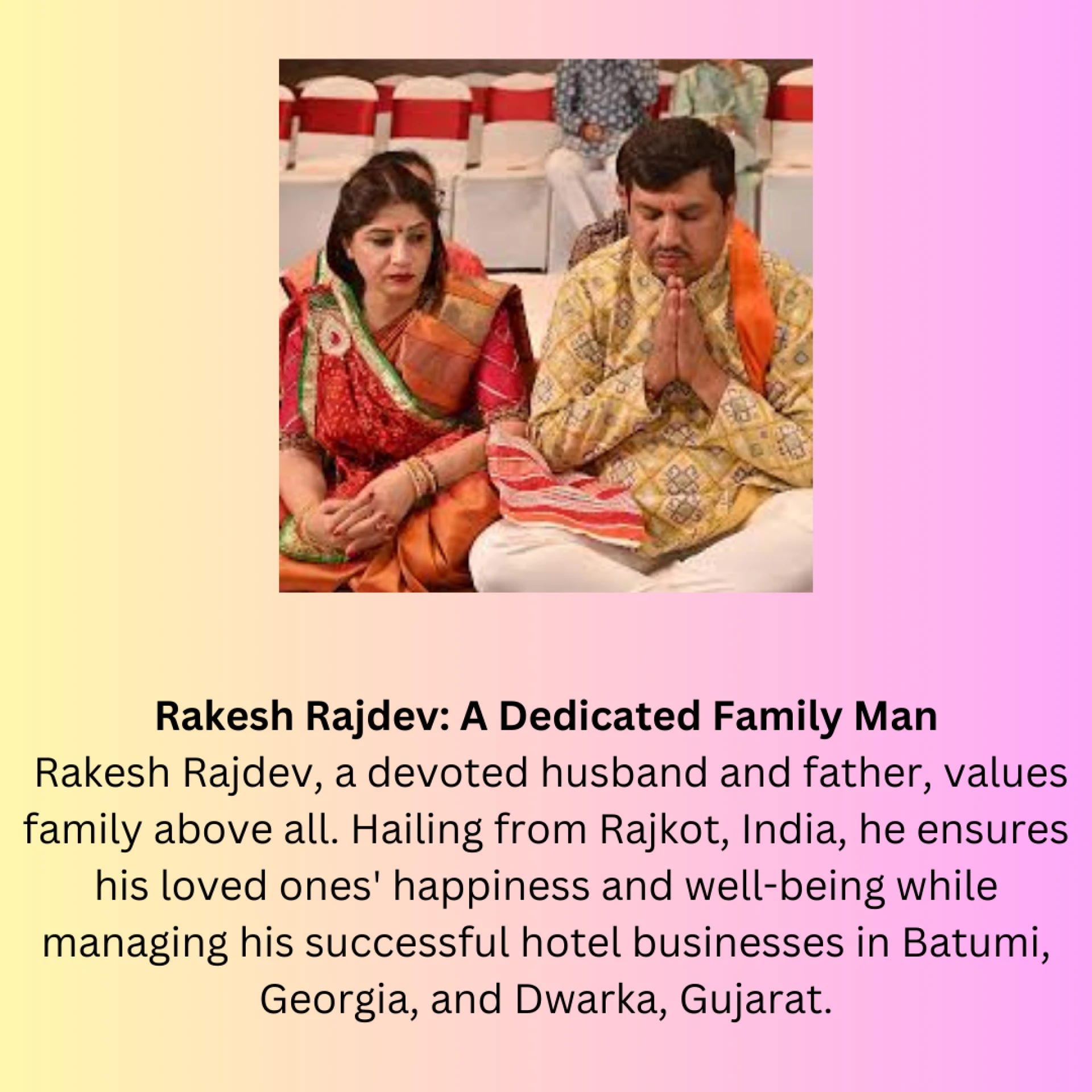 Rupalben & Rakesh Rajdev: A Power Couple of Compassion and Change