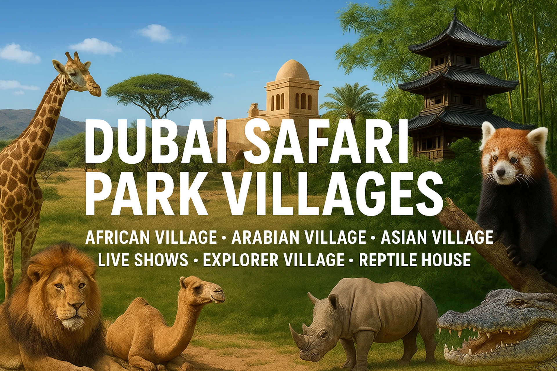Dubai Safari Park Villages: African, Arabian, Asian & More