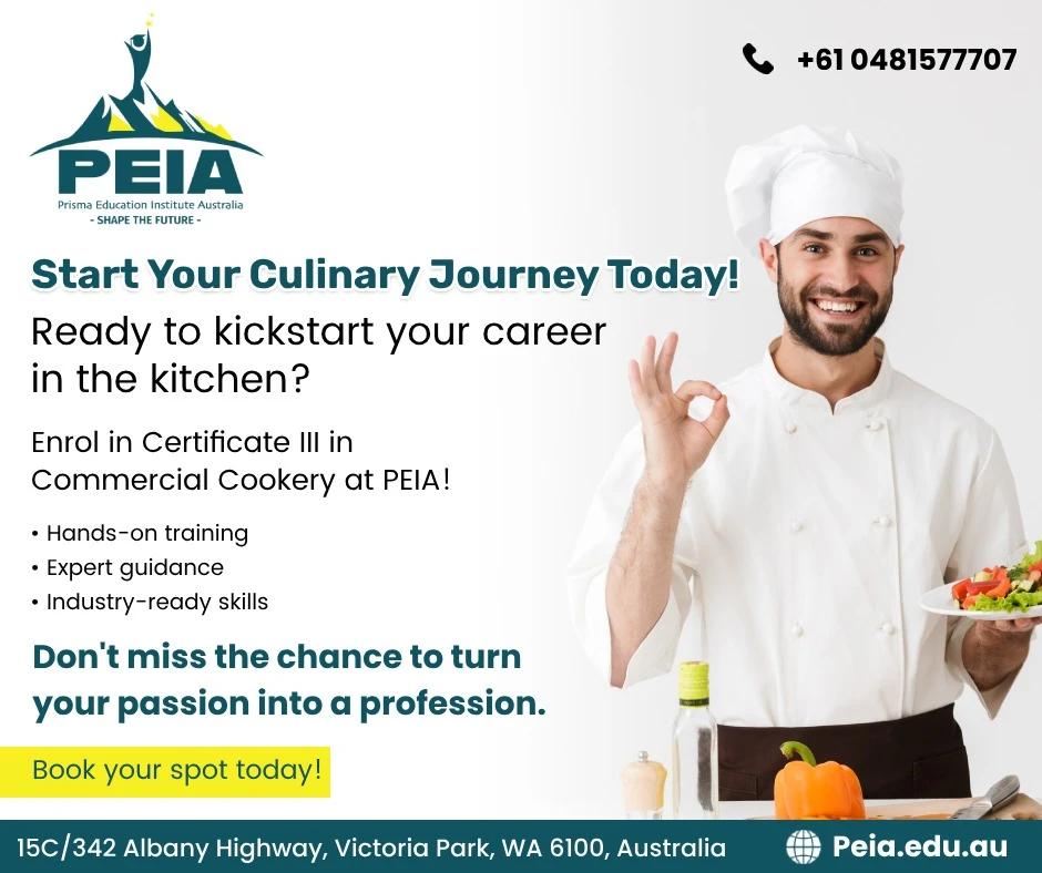 Unlock Certificate III in Commercial Cookery at PEIA