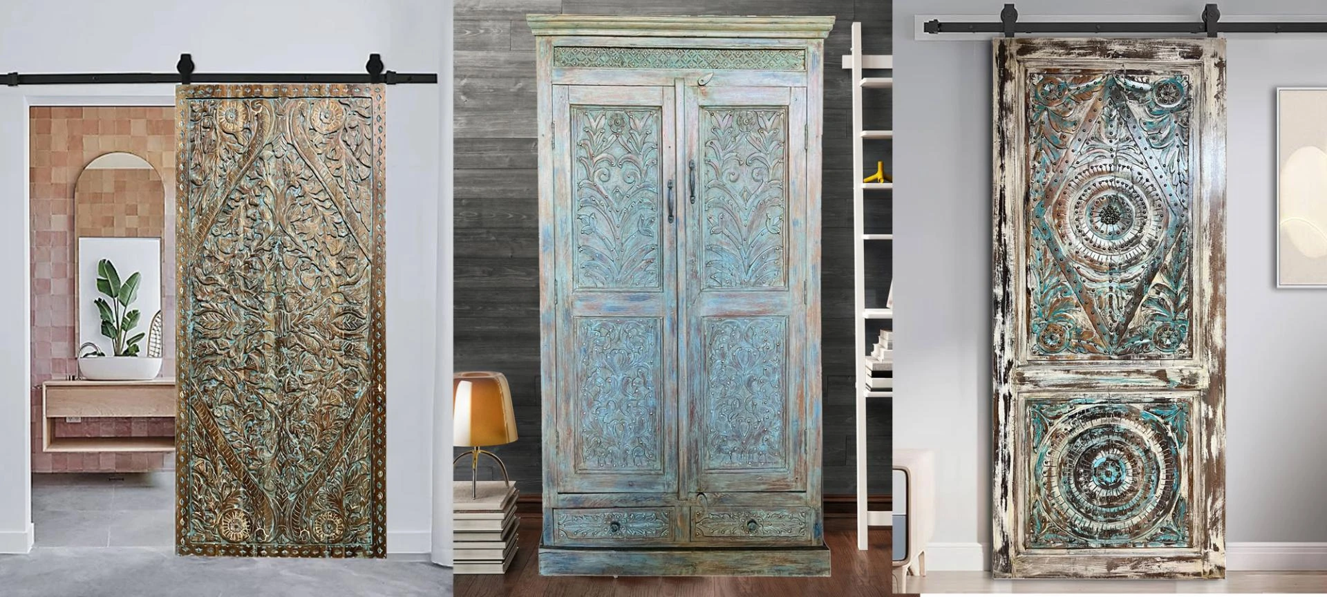 Resort-Style Appeal of Mogul Interior’s Carved Doors
