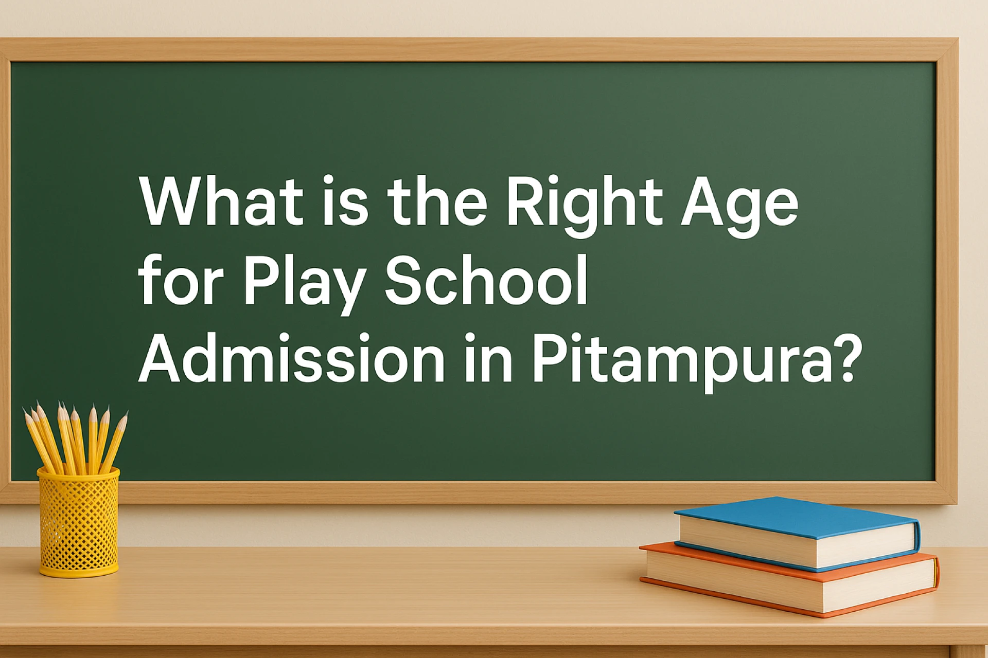 What is the Right Age for Play School Admission in Pitampura?
