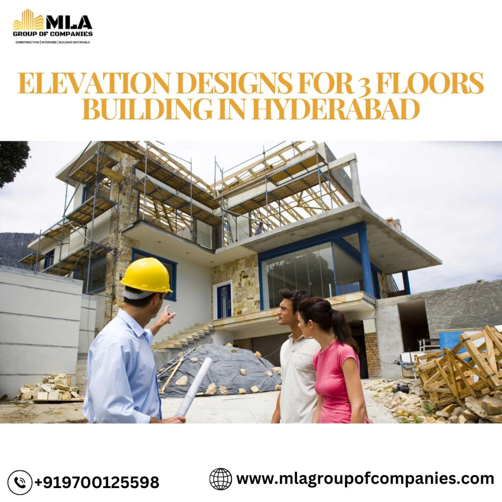 Breathtaking Elevation Designs for 3-floor houses in Hyderabad  | Urban Company Hyderabad