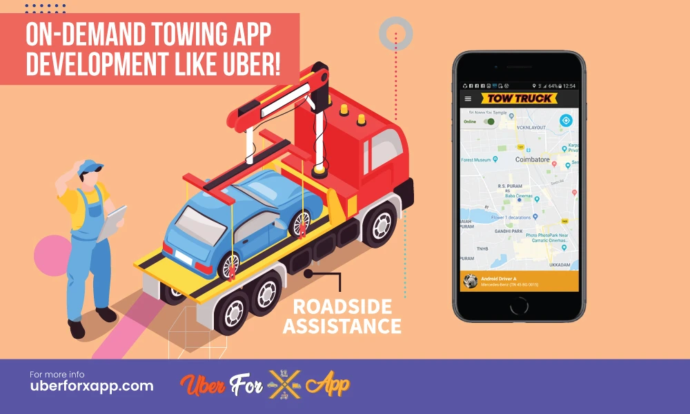 On-Demand Roadside Assistance app | Uber like tow truck app | towing service app Development