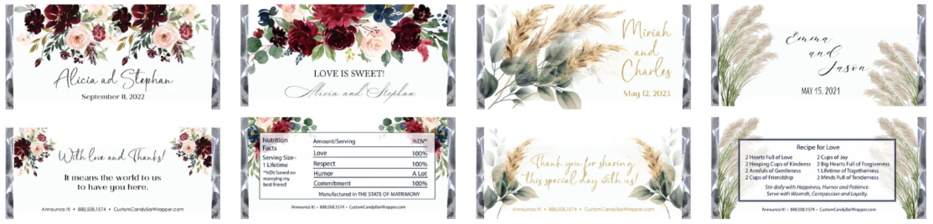 Wedding Candy Bar Wrappers and Adorable Bear Baby Shower Invitations