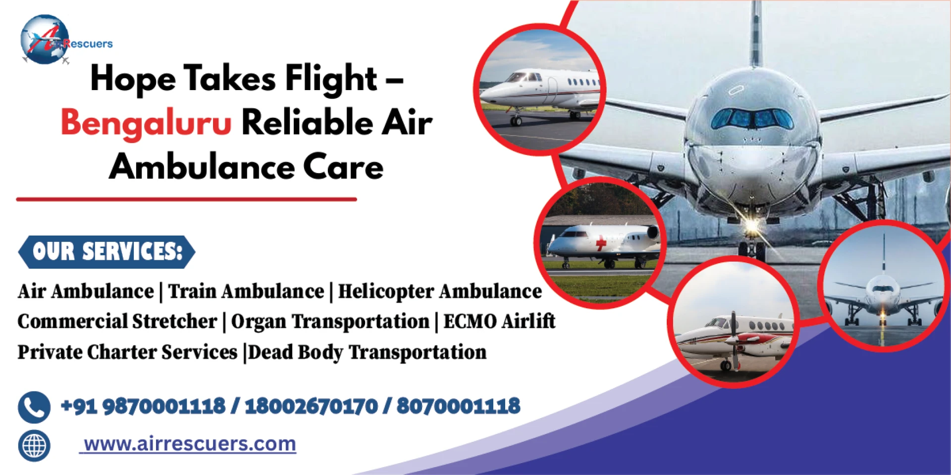 Hope Takes Flight – Bengaluru Reliable Air Ambulance Care