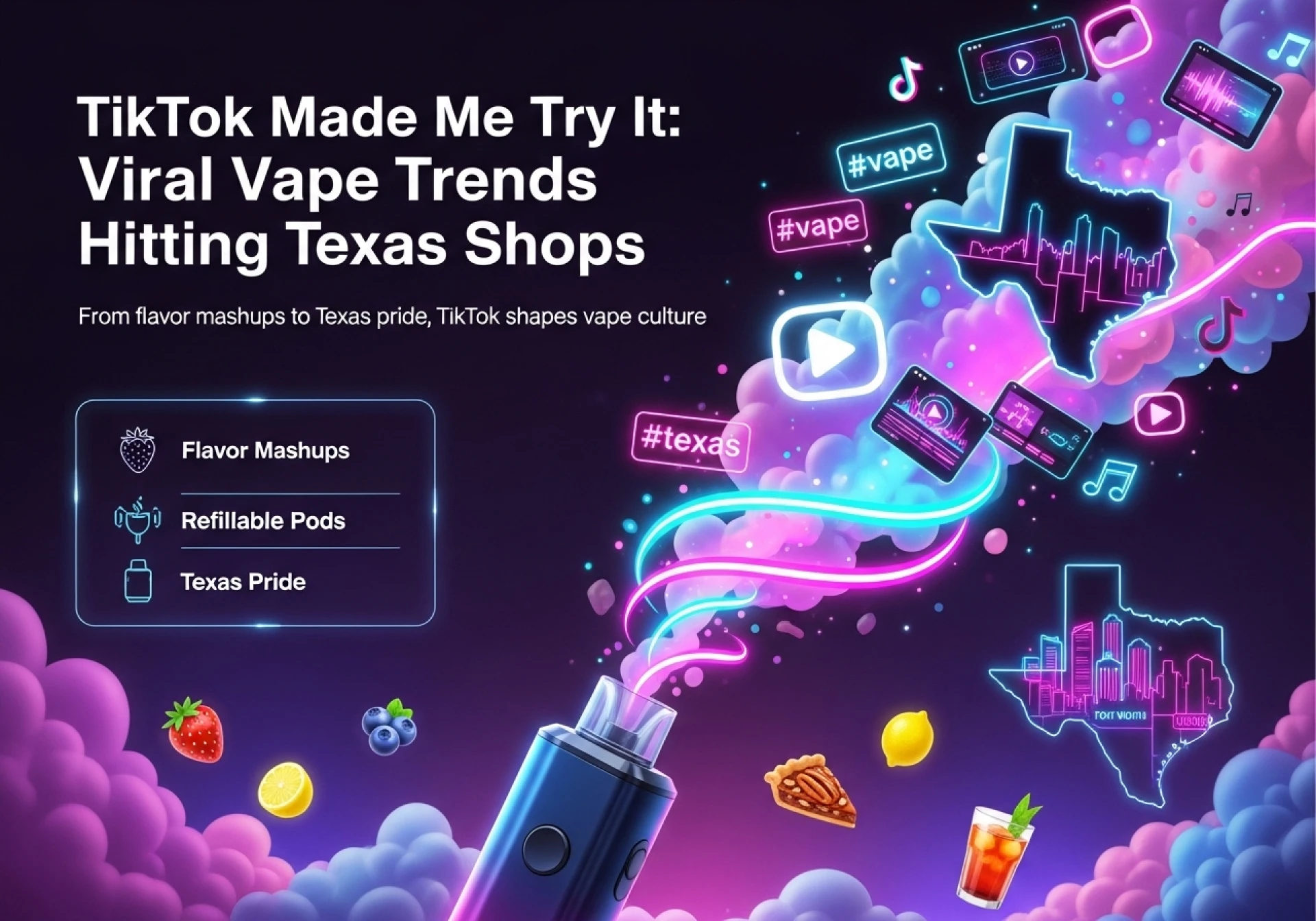 TikTok Made Me Try It: Viral Vape Trends Hitting Texas Shops