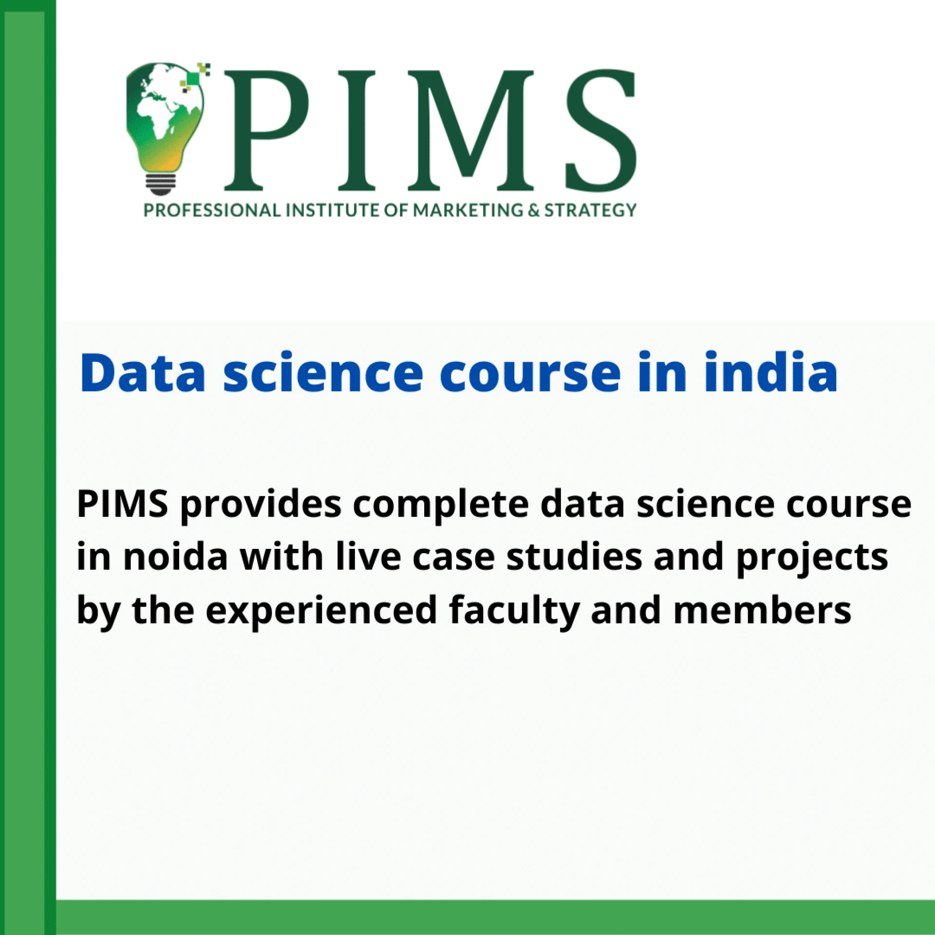 Data science course in India