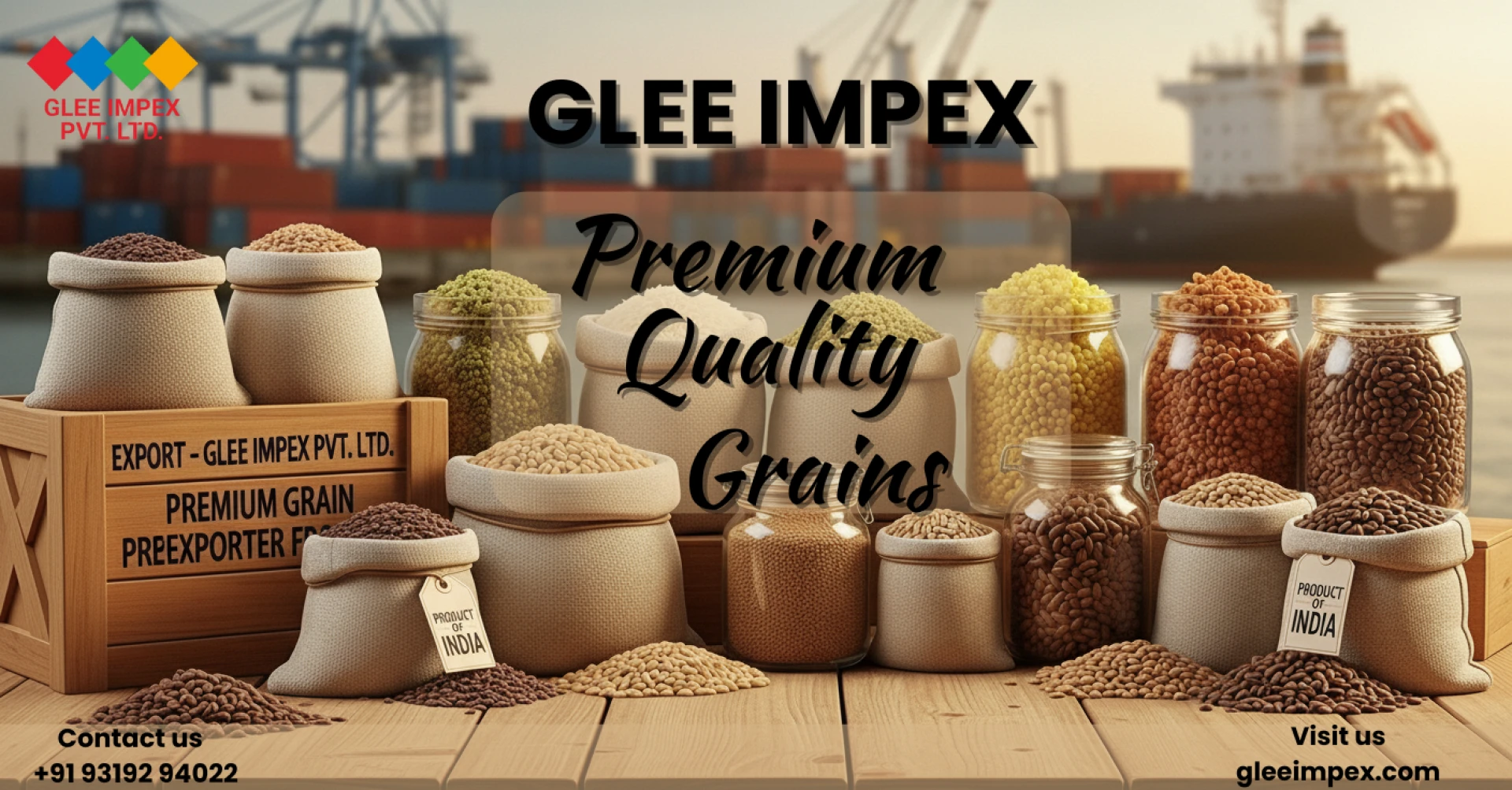 Glee Impex Pvt. Ltd. – Best Premium Quality Grains Exporter from India | Top Exporter in India