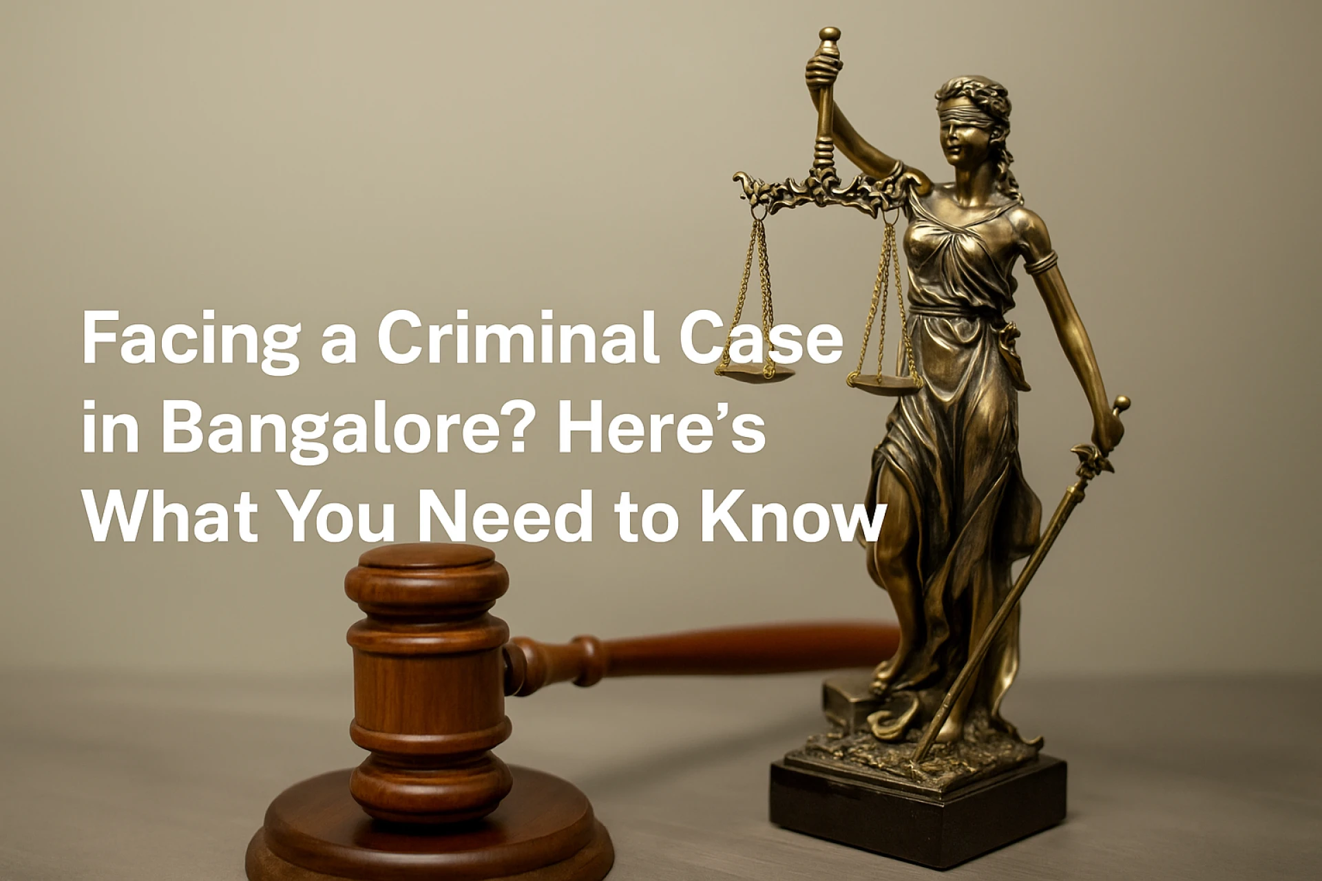 Facing a Criminal Case in Bangalore? Here's What You Need to Know