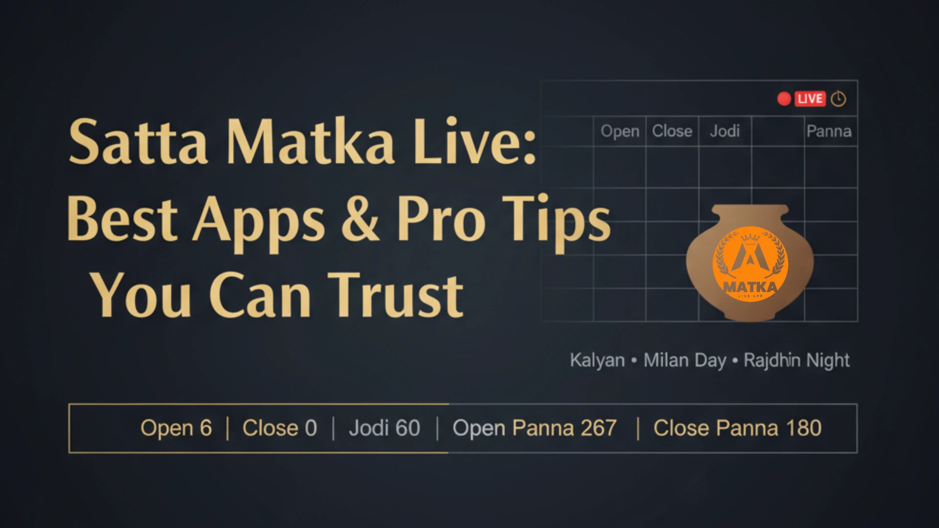 Satta Matka Live: Best Apps & Pro Tips You Can Trust