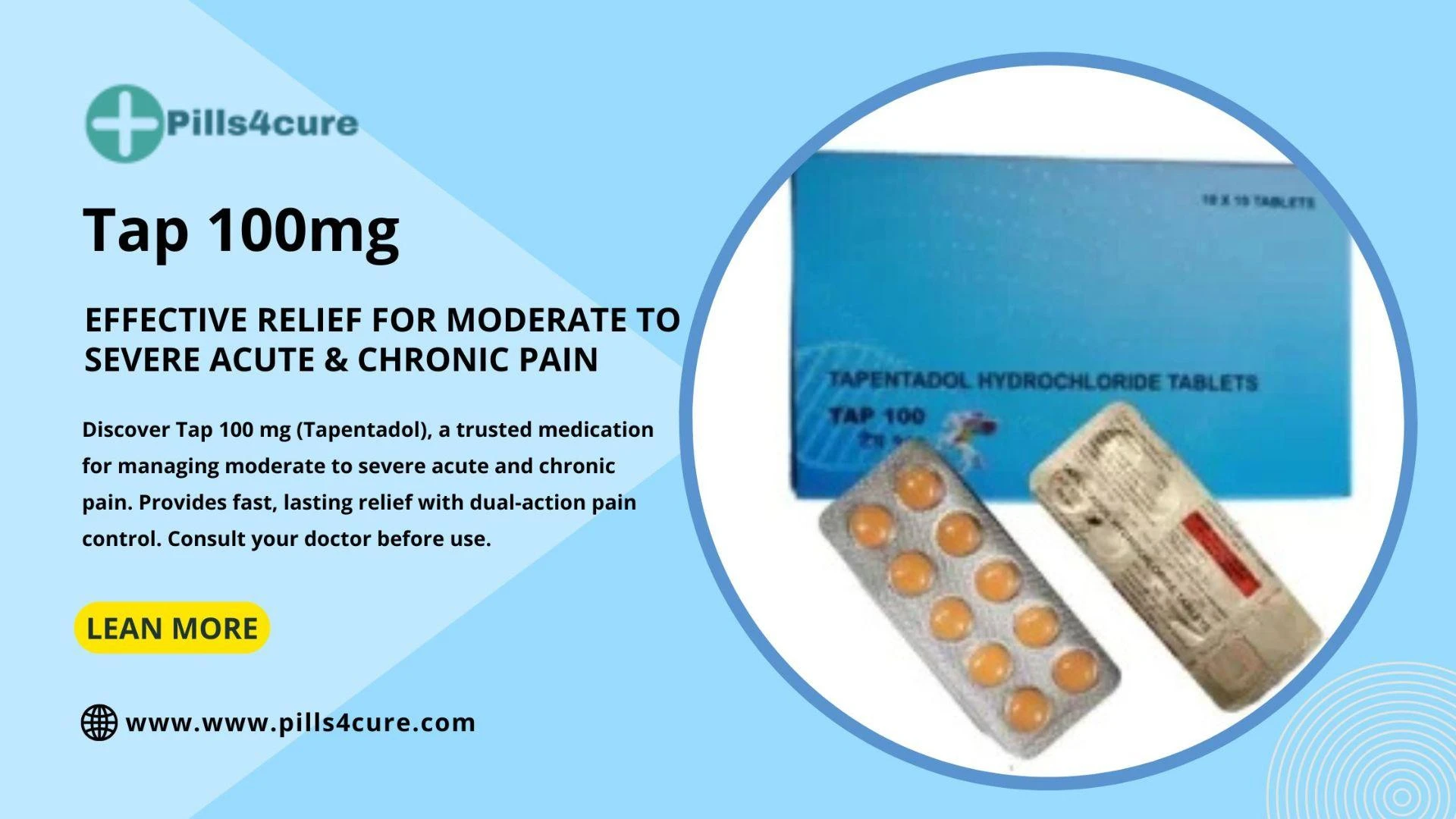 Tap 100mg pain relief medication