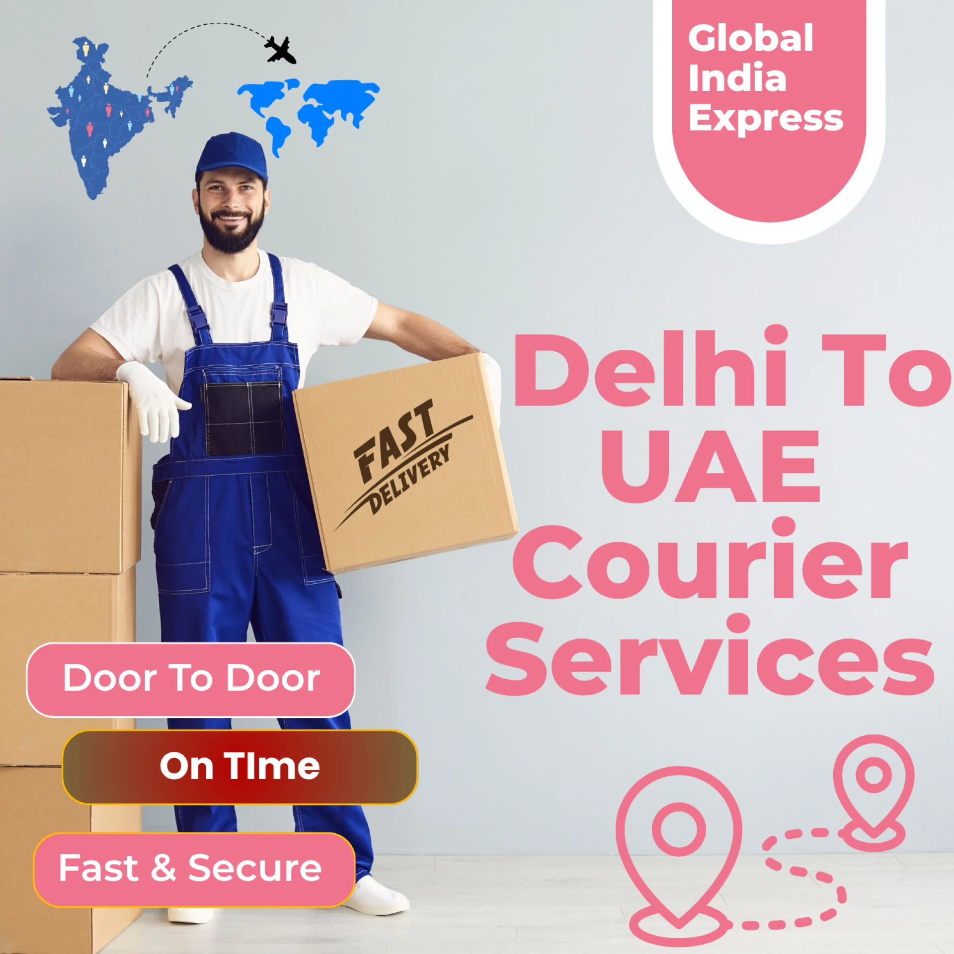 Courier Charges for UAE – Affordable International Shipping with Global India Express