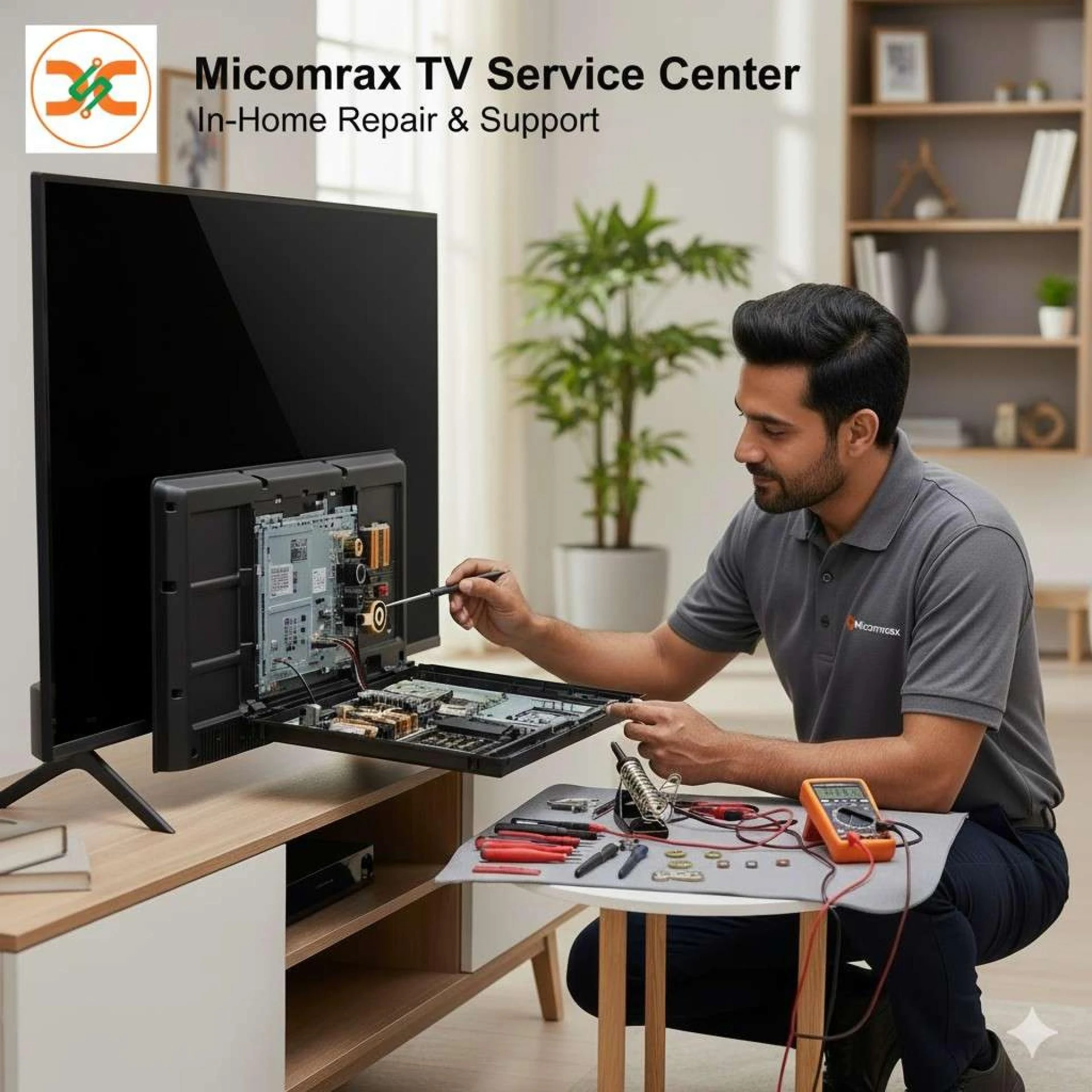 Can the Micromax TV Service Center fix damaged TV screens?