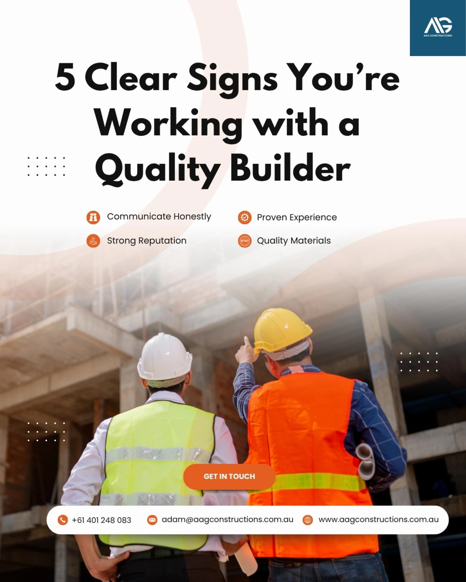 5 Clear Signs You’re Working with a Quality Builder 