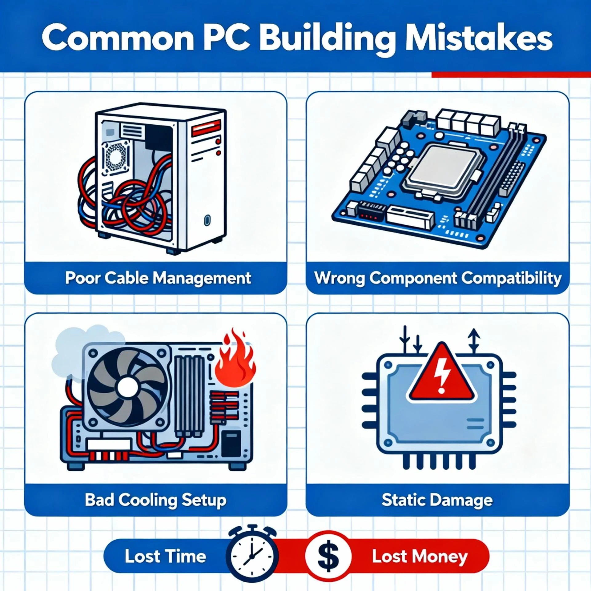 mistakes while building PC that cost money and time