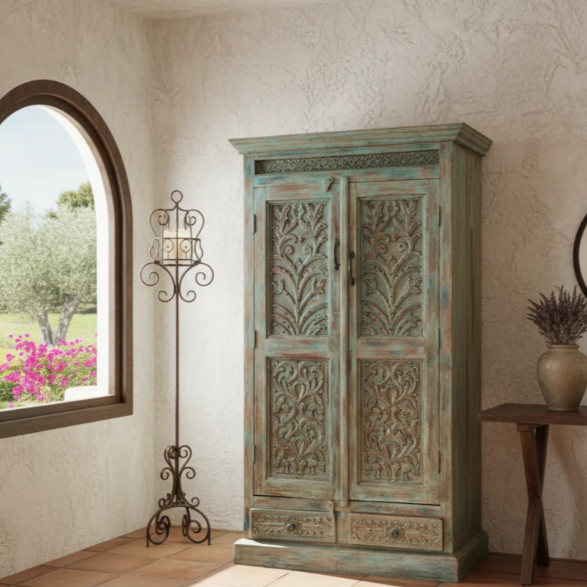 Decorating with Hand-Carved Antique Armoires