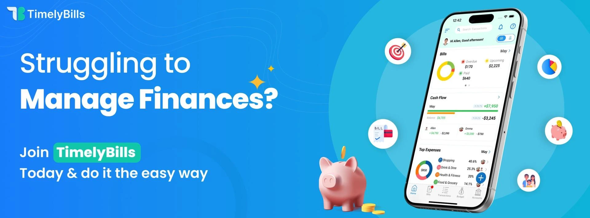 Achieve Financial Clarity with TimelyBills – The All-in-One Money Tracker App | Timelybills.app