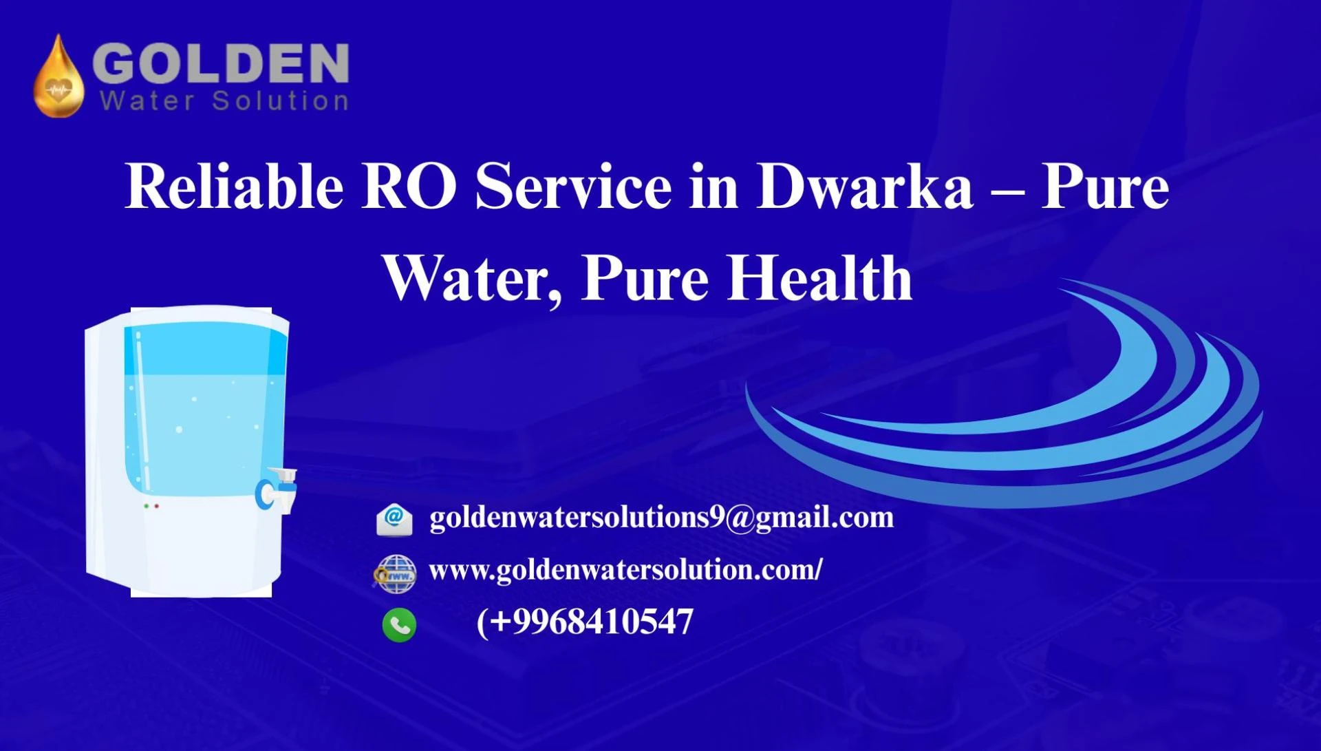 Reliable RO Service in Dwarka  Pure Water Pure Health