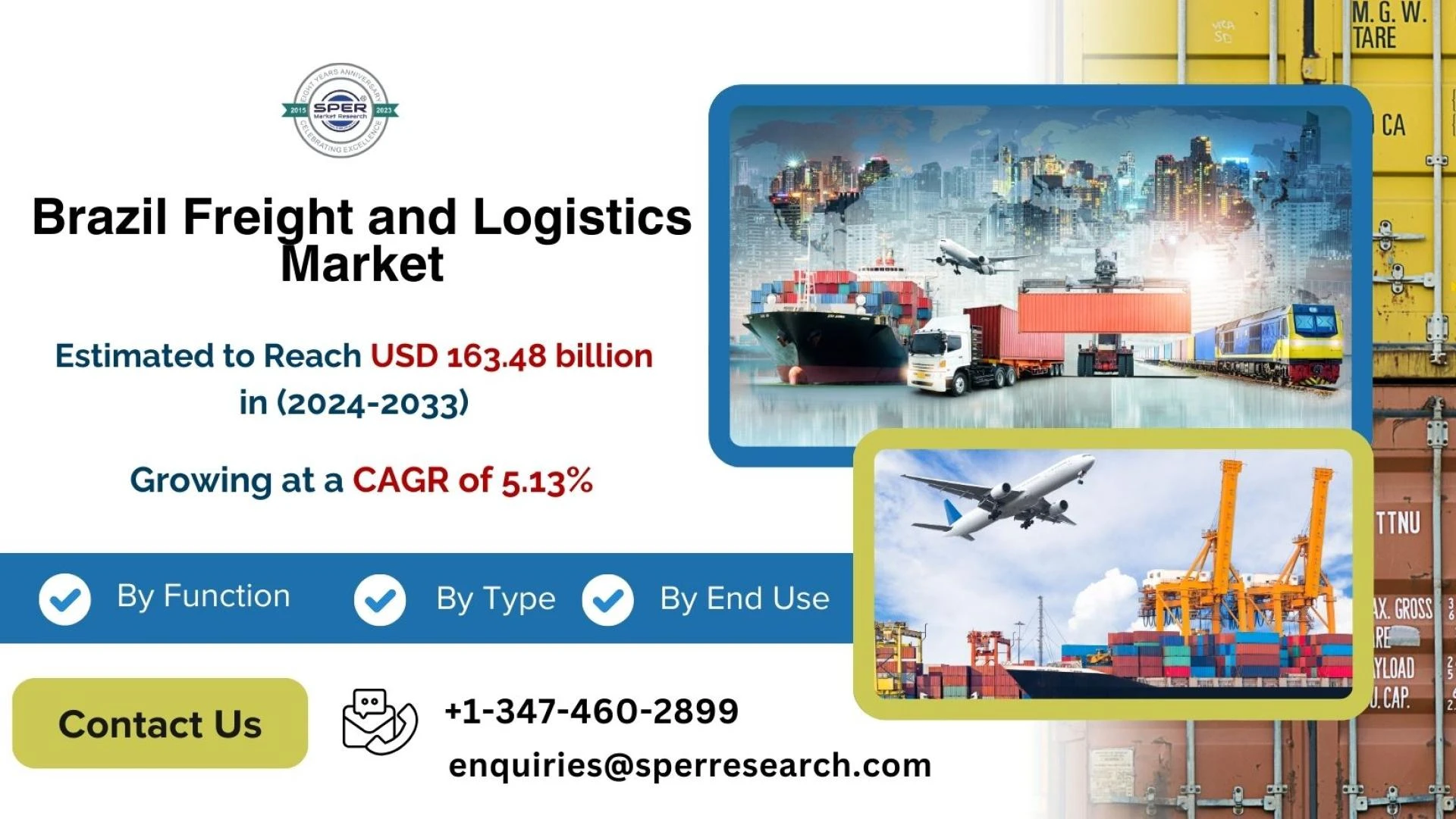 Brazil Freight and Logistics Market Trends, Growth Drivers, Revenue, Share, Challenges, Future Strategy and Forecast till 2033: SPER Market Research
