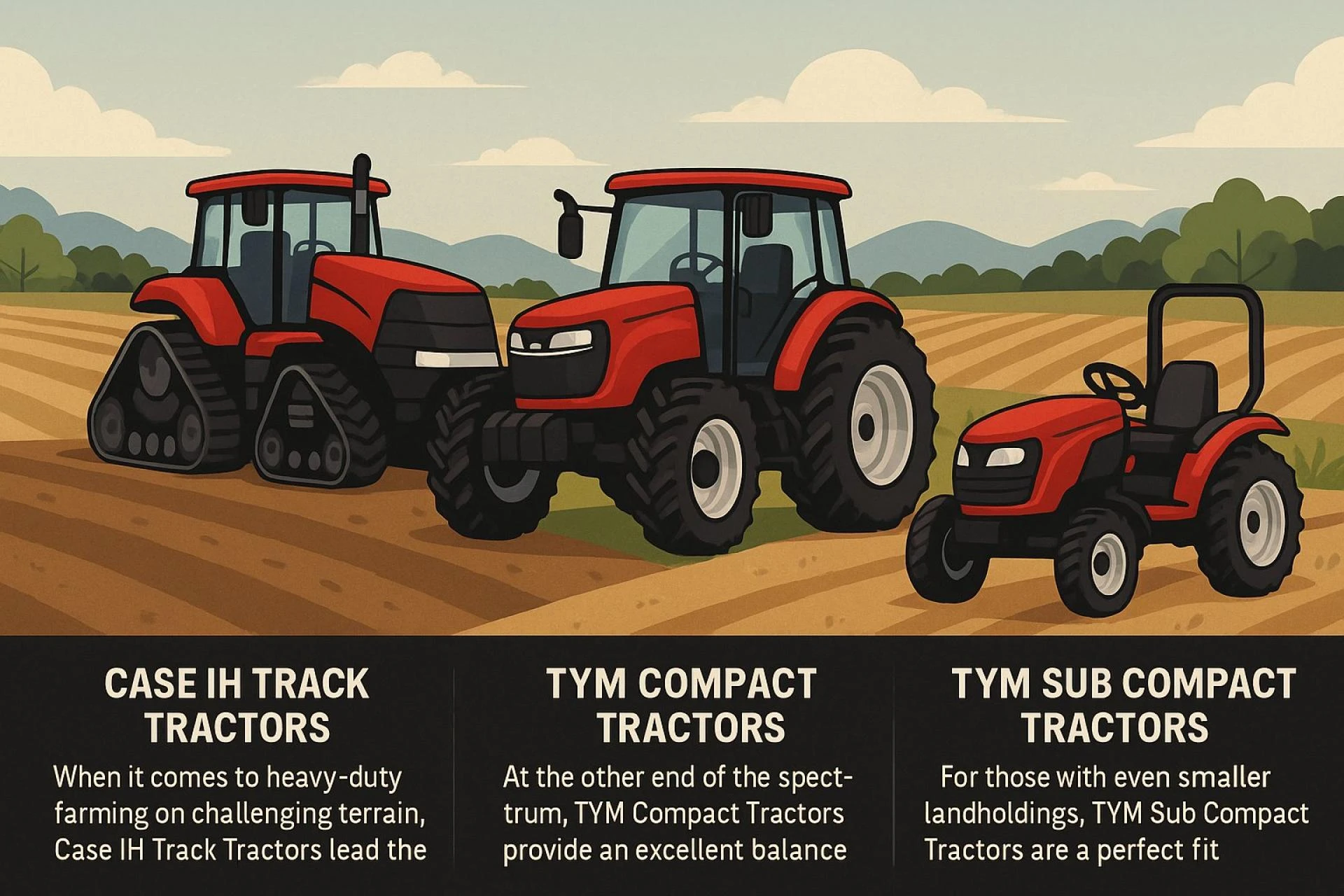 Advanced Tractors for Modern Farming – Track and Sub Compact Options