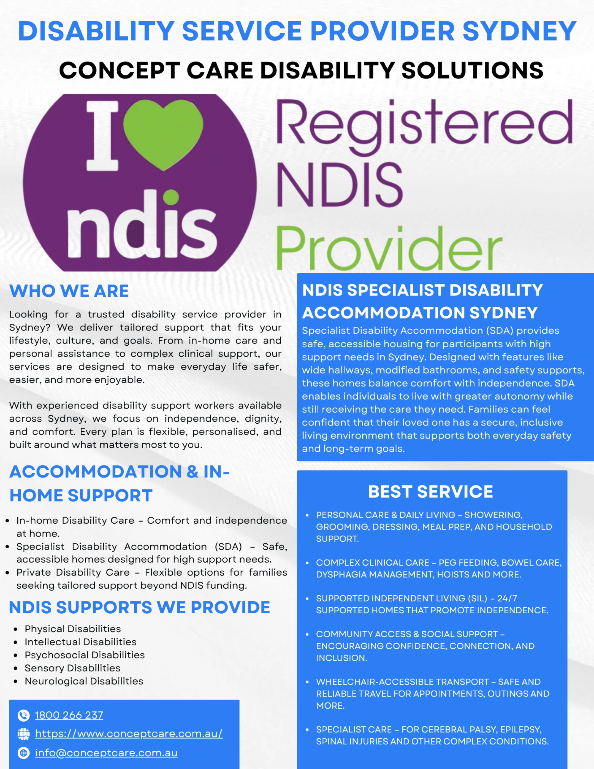 Concept Care Disability Solutions for Disability Day Programs & Recreational Activities in Sydney