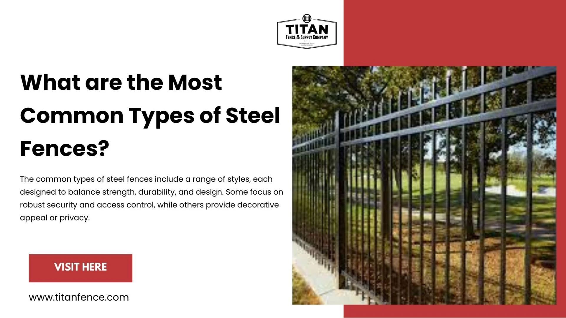 What are the Most Common Types of Steel Fences?