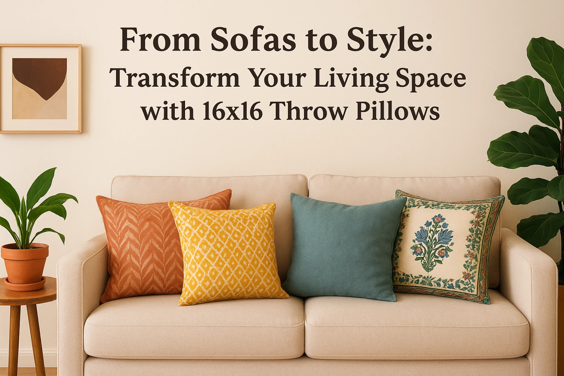 From Sofas to Style: Transform Your Living Space with 16x16 Throw Pillows