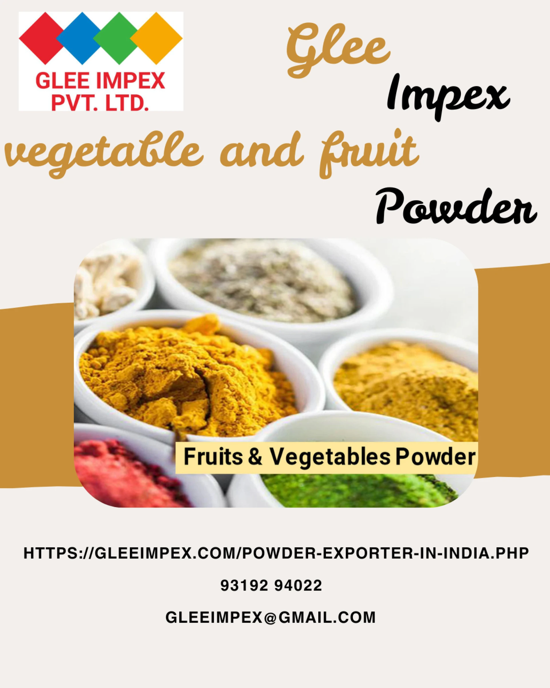 Glee Impex Pvt. Ltd. – Leading Powders Exporter in India Delivering Quality and Purity Worldwide
