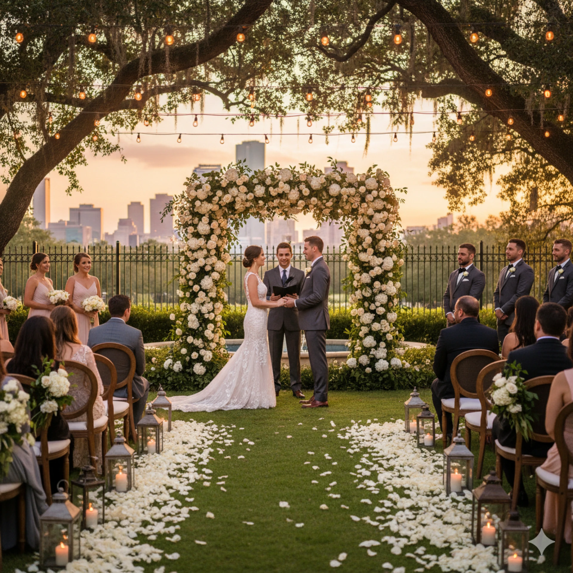 Outdoor Garden Wedding Venue in Houston for Dreamy Wedding 